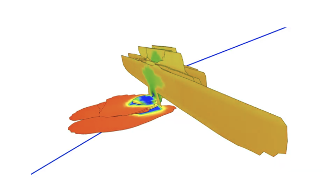 Sub-horizontal well with finite dip angle placed such that some stages are located within one rock formation, while other in another in ResFrac
